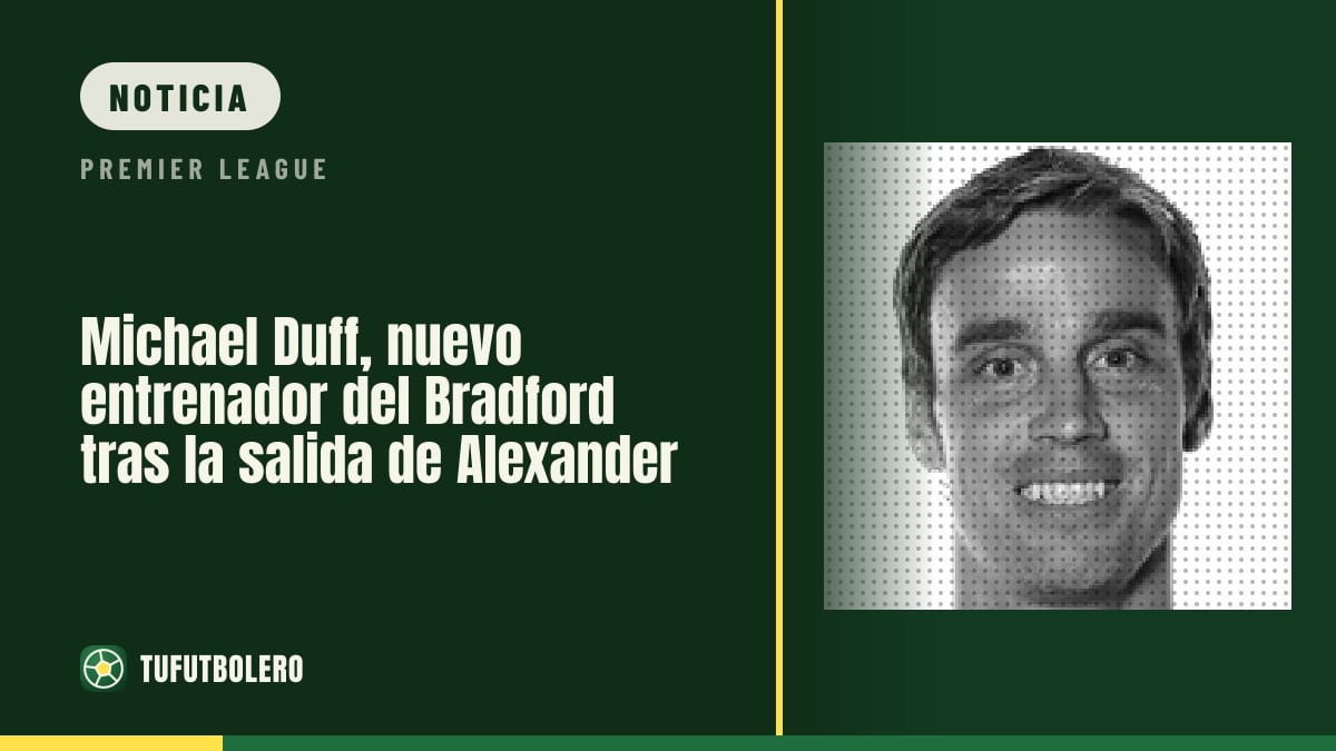 Michael Duff, nuevo entrenador del Bradford tras la salida de Alexander