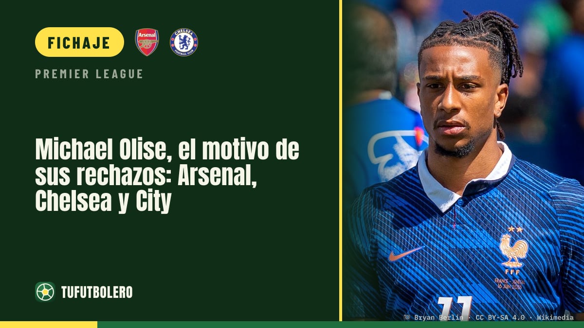 Michael Olise, el motivo de sus rechazos: Arsenal, Chelsea y City