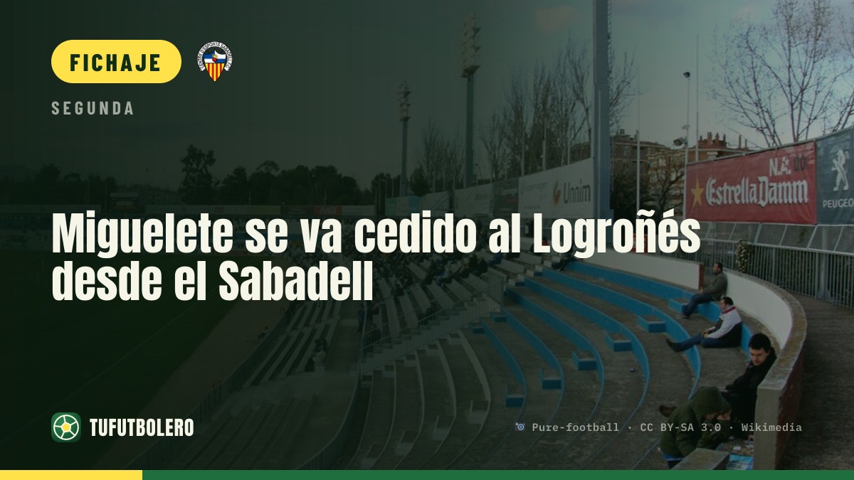 Miguelete se va cedido al Logroñés desde el Sabadell
