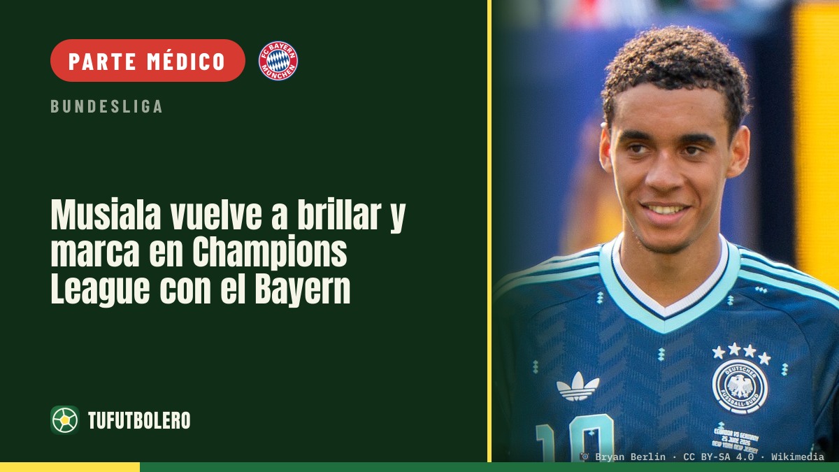 Musiala vuelve a brillar y marca en Champions League con el Bayern