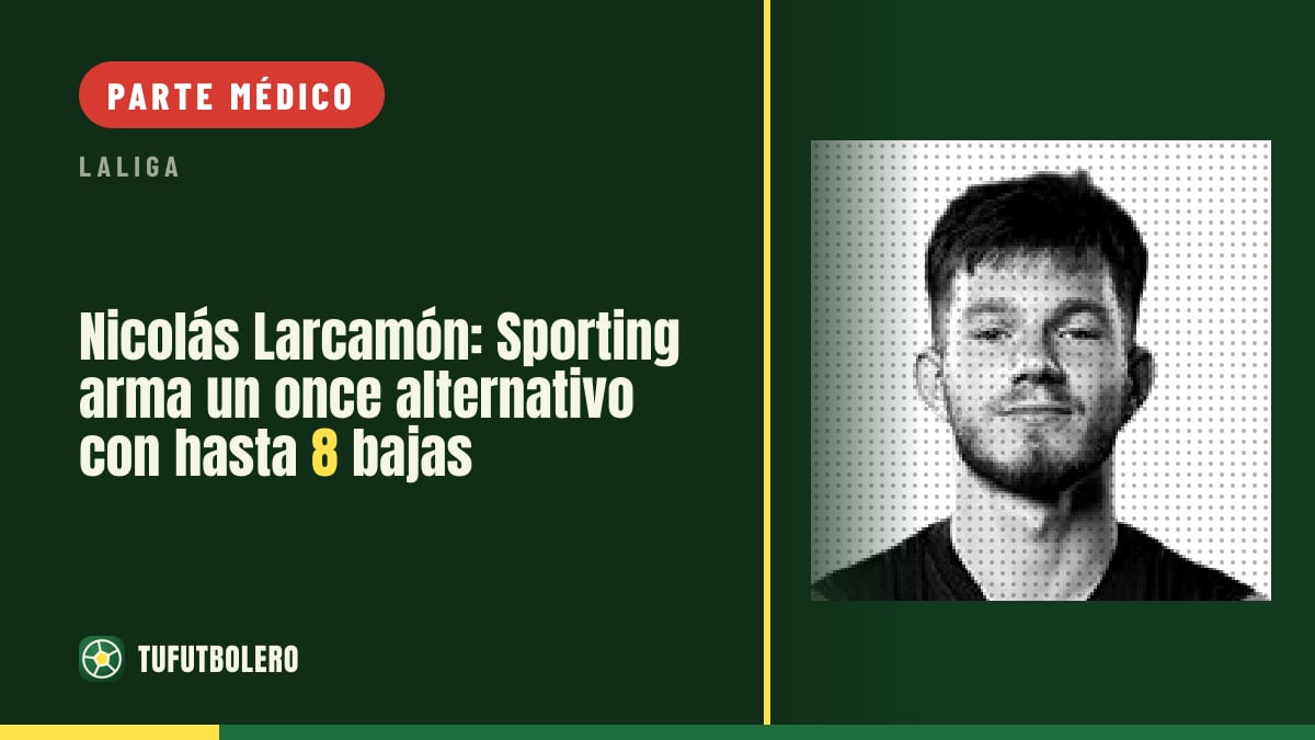 Nicolás Larcamón: Sporting arma un once alternativo con hasta 8 bajas