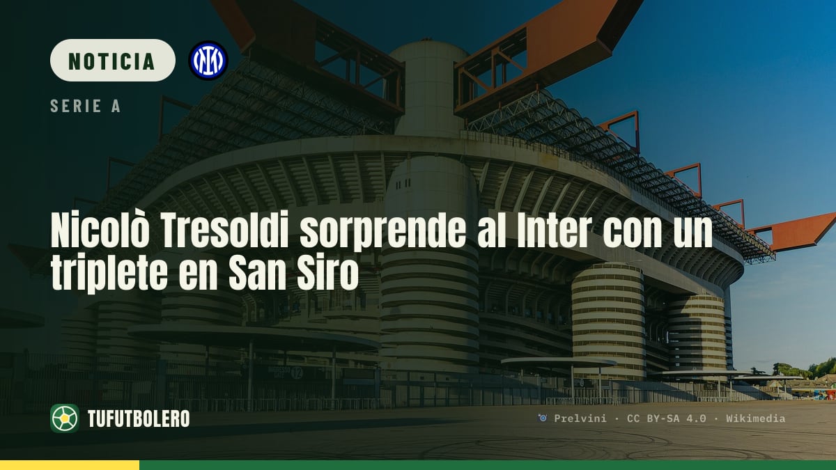 Nicolò Tresoldi sorprende al Inter con un triplete en San Siro