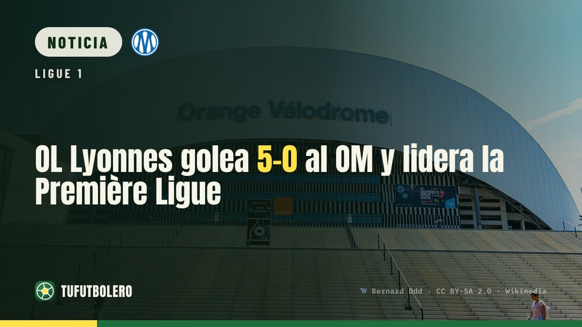 OL Lyonnes golea 5-0 al OM y lidera la Première Ligue