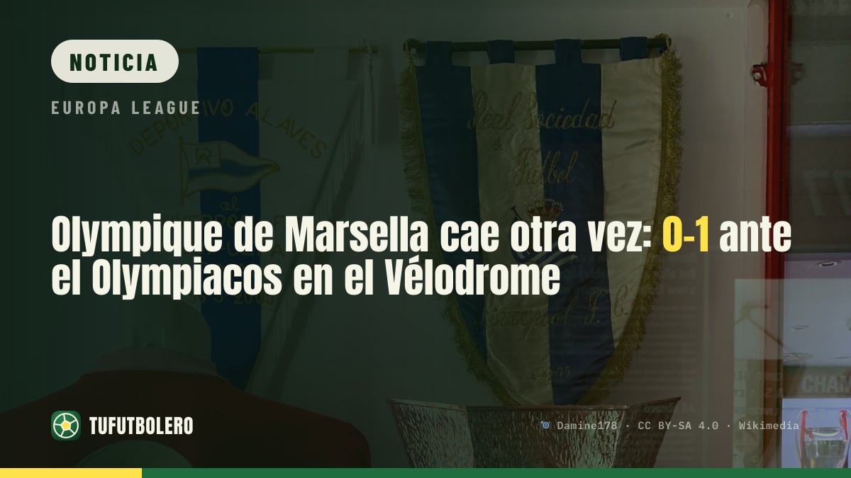 Olympique de Marsella cae otra vez: 0-1 ante el Olympiacos en el Vélodrome