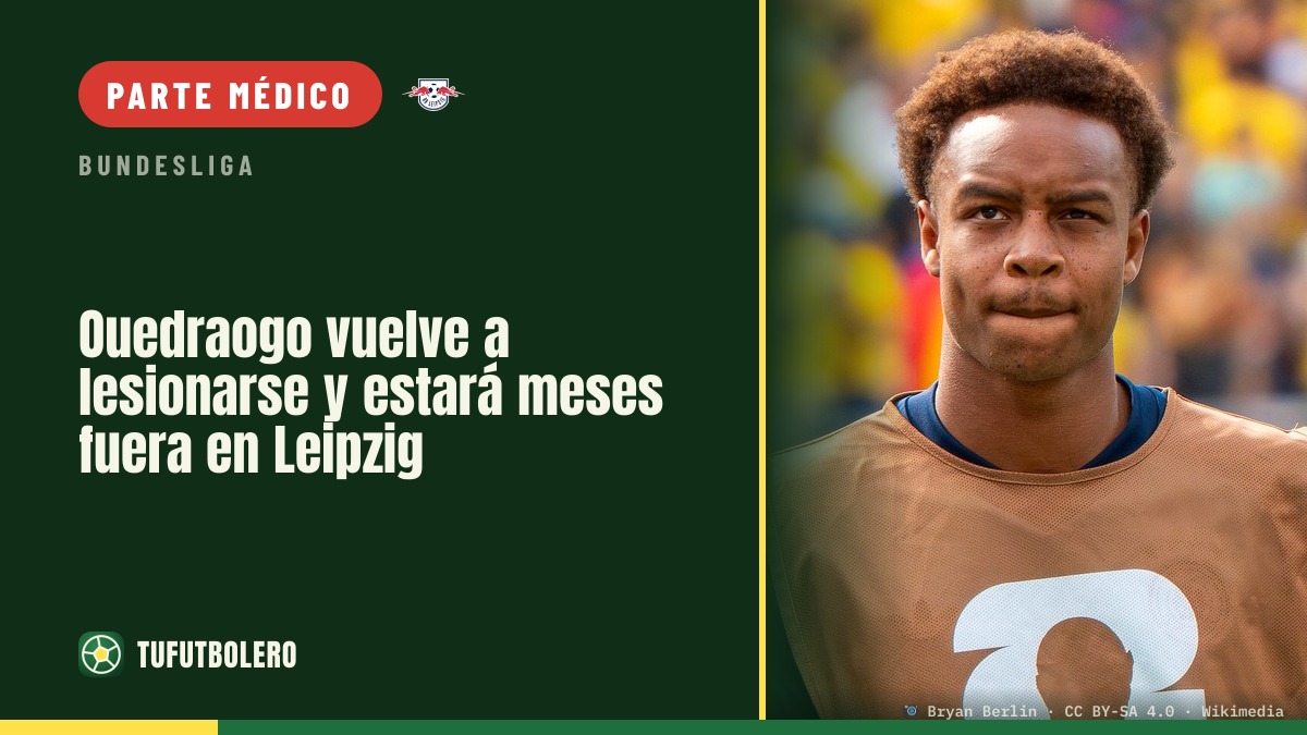 Ouedraogo vuelve a lesionarse y estará meses fuera en Leipzig