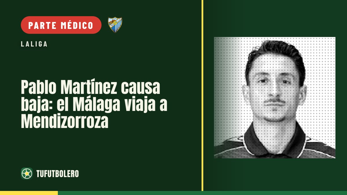 Pablo Martínez causa baja: el Málaga viaja a Mendizorroza
