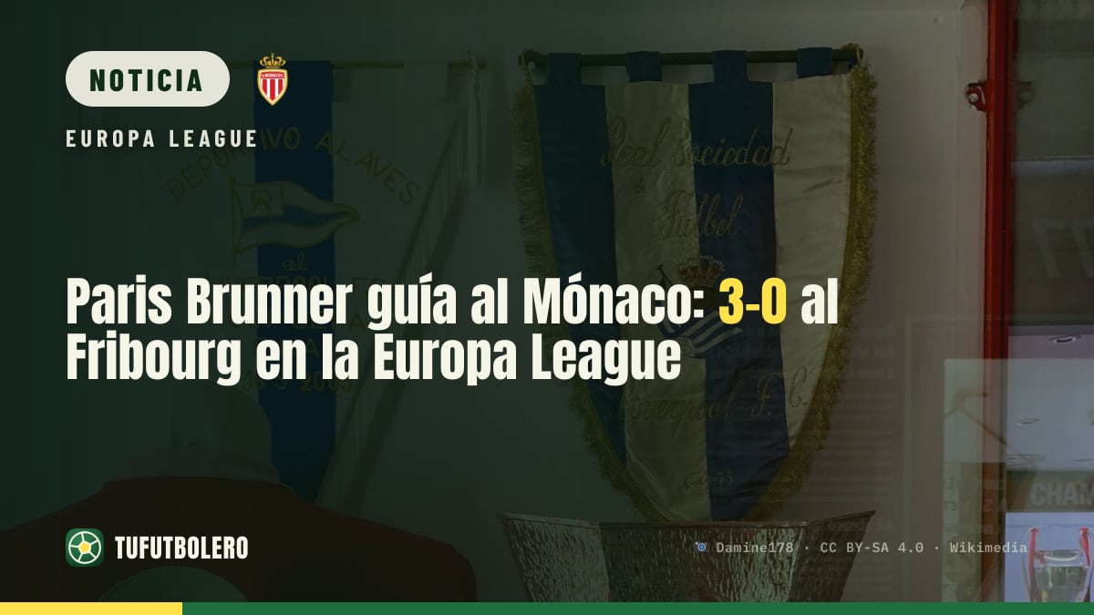 Paris Brunner guía al Mónaco: 3-0 al Fribourg en la Europa League