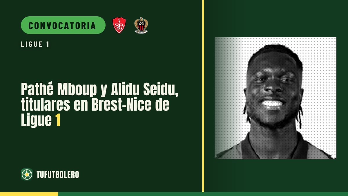 Pathé Mboup y Alidu Seidu, titulares en Brest-Nice de Ligue 1