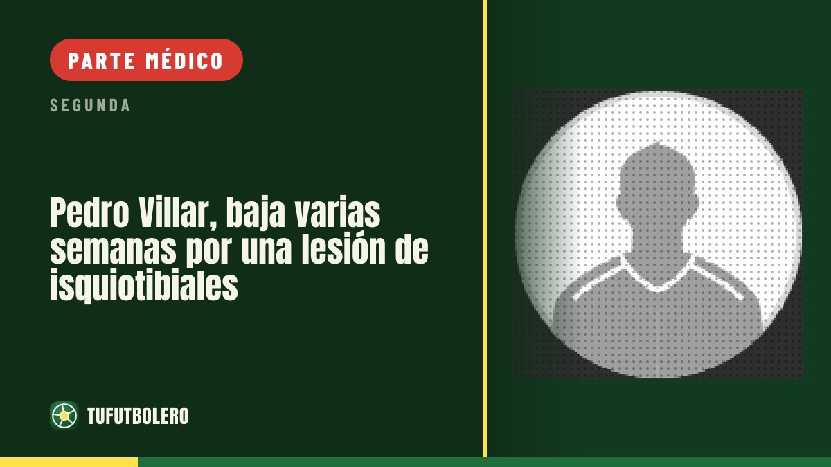 Pedro Villar, baja varias semanas por una lesión de isquiotibiales