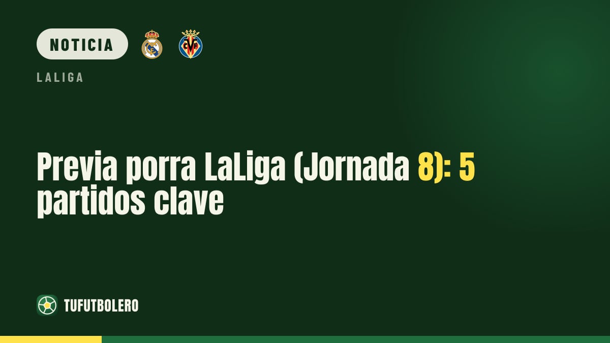 Previa porra LaLiga (Jornada 8): 5 partidos clave