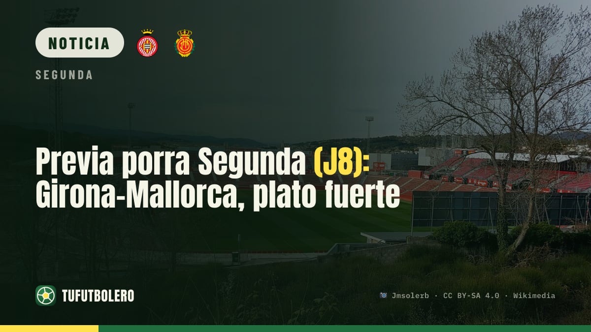 Previa porra Segunda (J8): Girona–Mallorca, plato fuerte