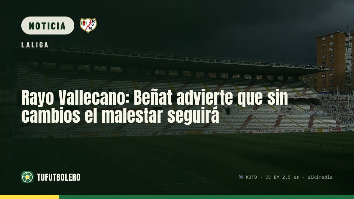 Rayo Vallecano: Beñat advierte que sin cambios el malestar seguirá