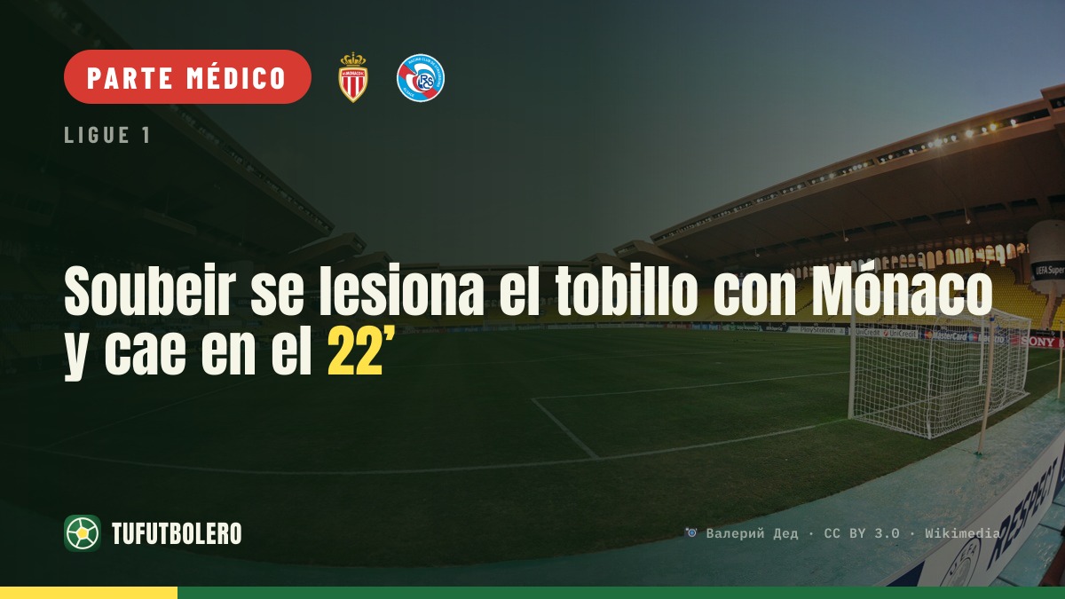 Soubeir se lesiona el tobillo con Mónaco y cae en el 22’