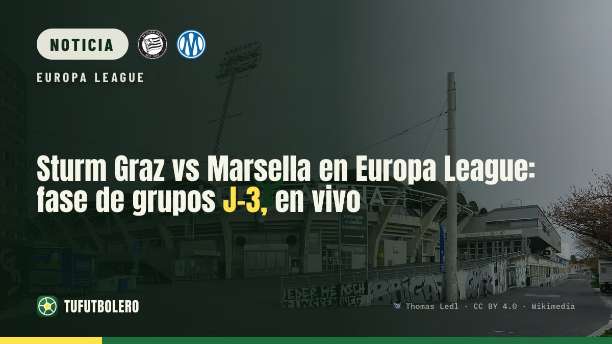 Sturm Graz vs Marsella en Europa League: fase de grupos J-3, en vivo