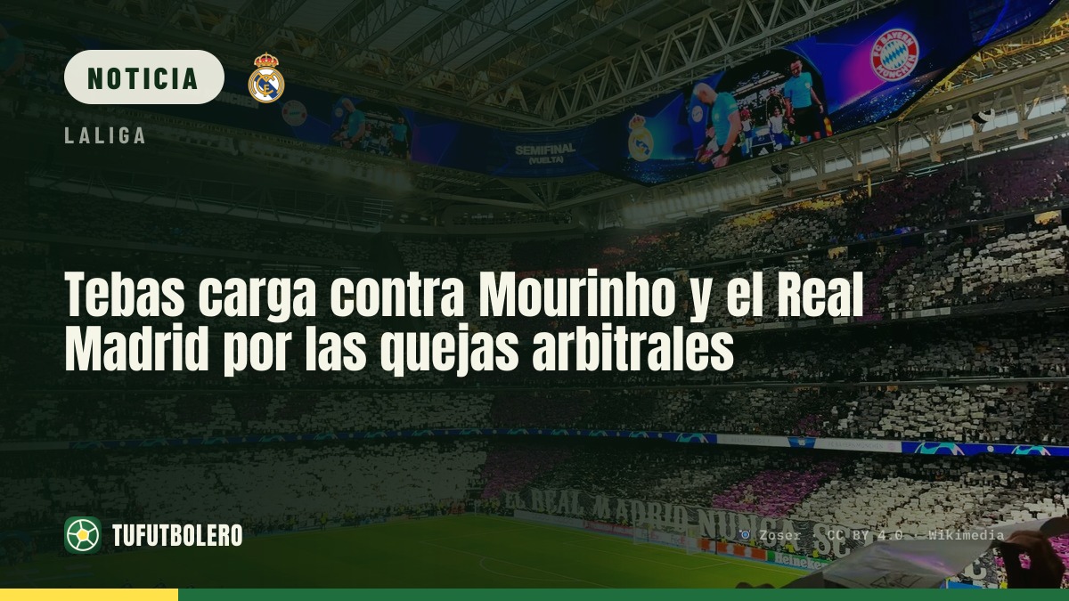 Tebas carga contra Mourinho y el Real Madrid por las quejas arbitrales