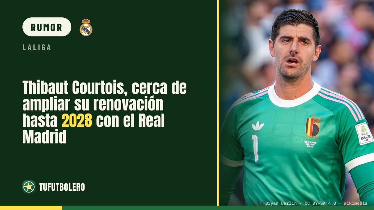 Thibaut Courtois, cerca de ampliar su renovación hasta 2028 con el Real Madrid