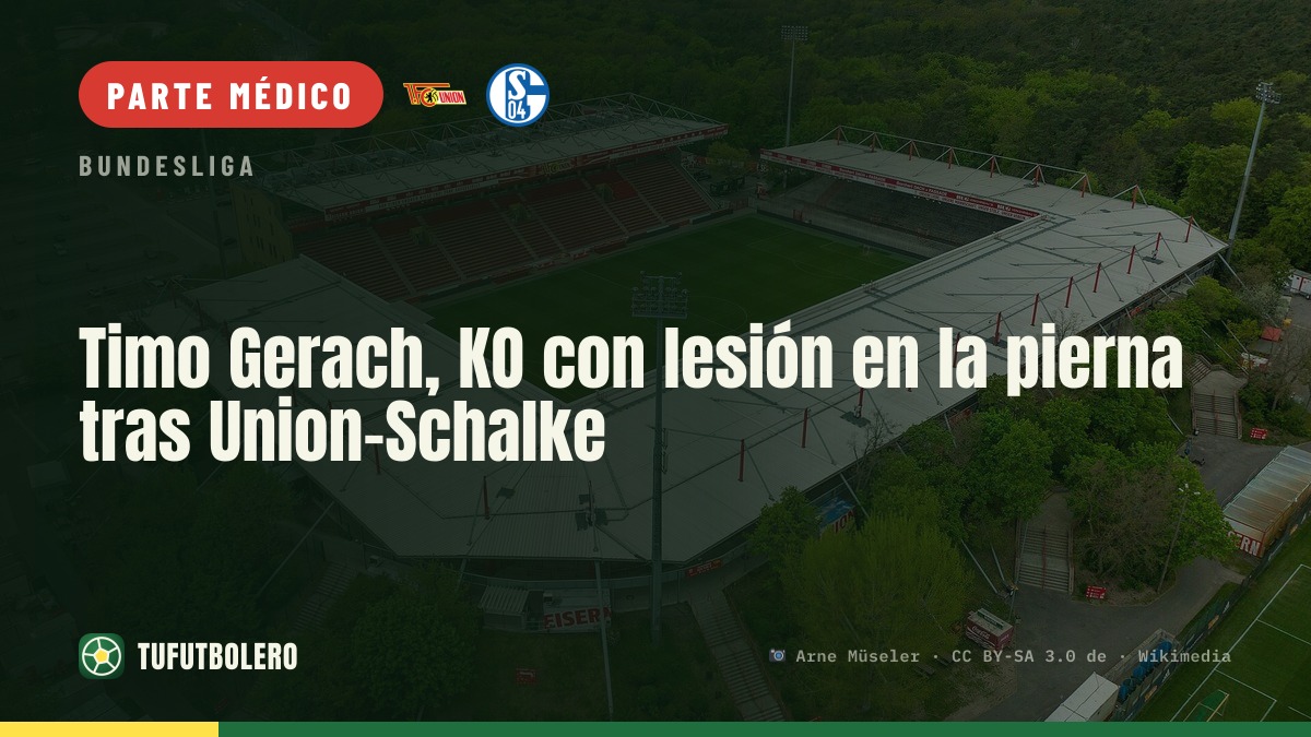 Timo Gerach, KO con lesión en la pierna tras Union–Schalke