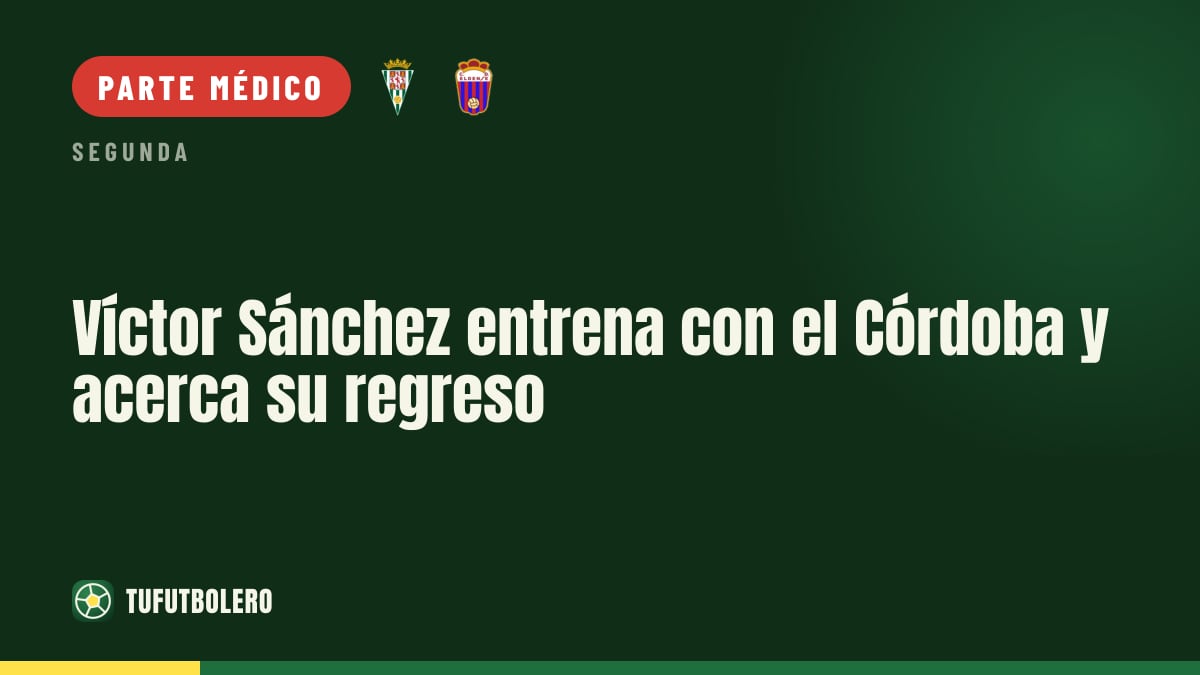 Víctor Sánchez entrena con el Córdoba y acerca su regreso