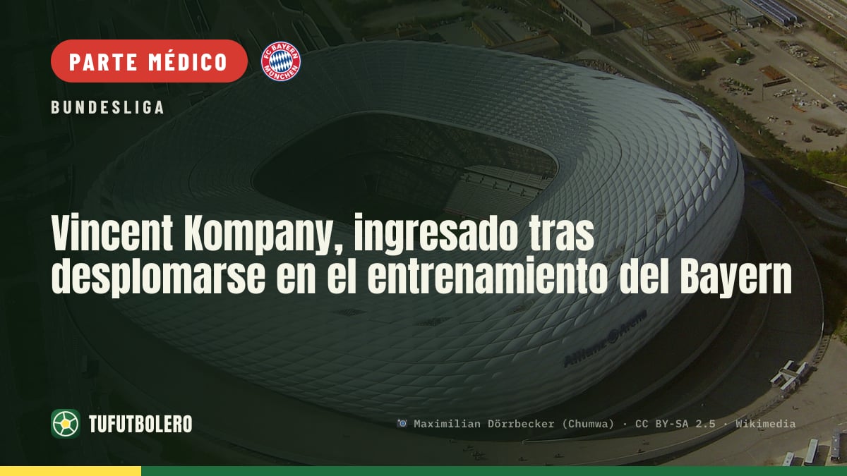 Vincent Kompany, ingresado tras desplomarse en el entrenamiento del Bayern