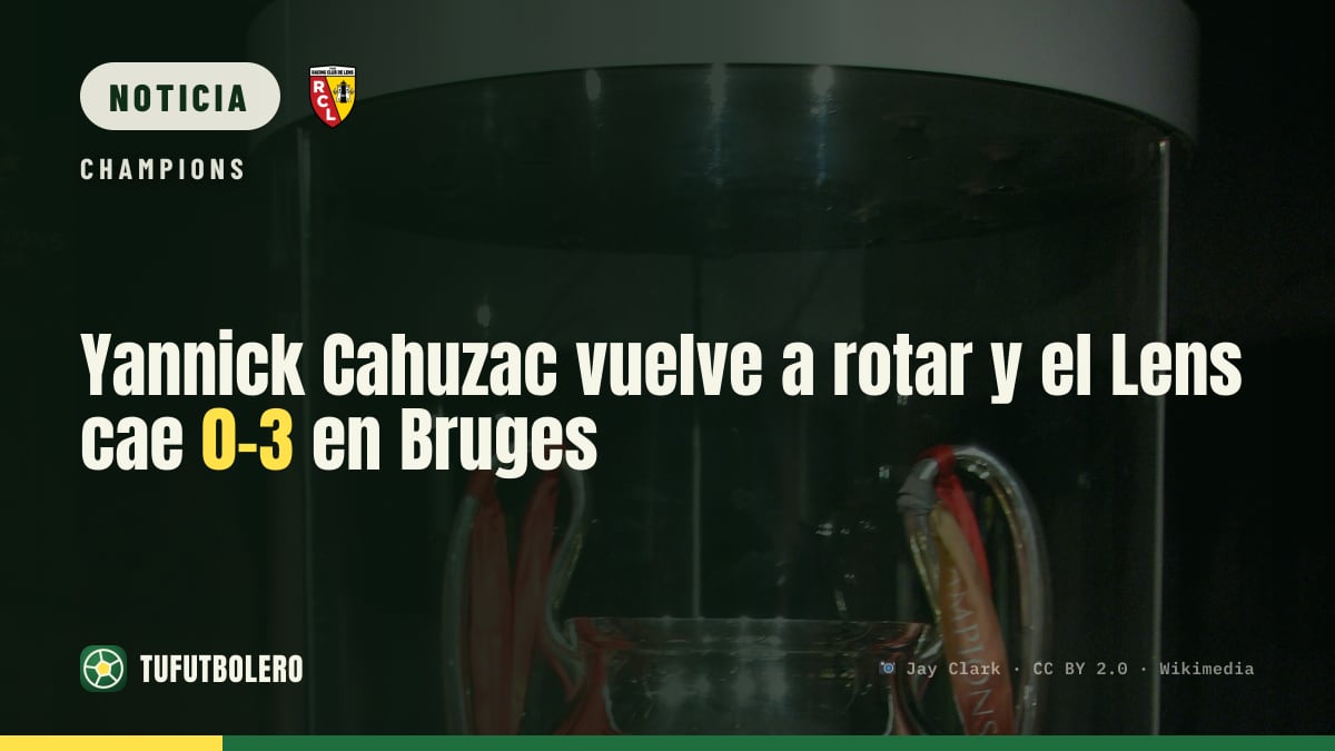 Yannick Cahuzac vuelve a rotar y el Lens cae 0-3 en Bruges