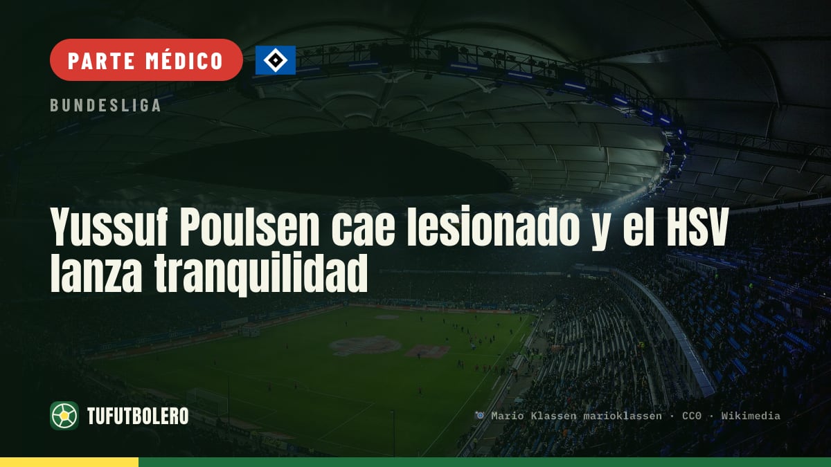 Yussuf Poulsen cae lesionado y el HSV lanza tranquilidad