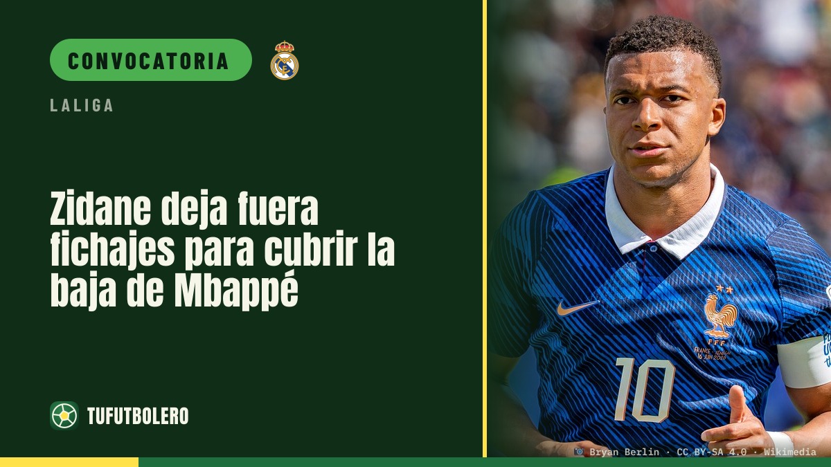 Zidane deja fuera fichajes para cubrir la baja de Mbappé