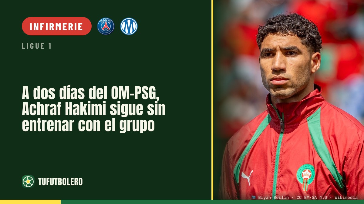 À deux jours de OM-PSG, Achraf Hakimi ne s’entraîne pas encore avec le groupe