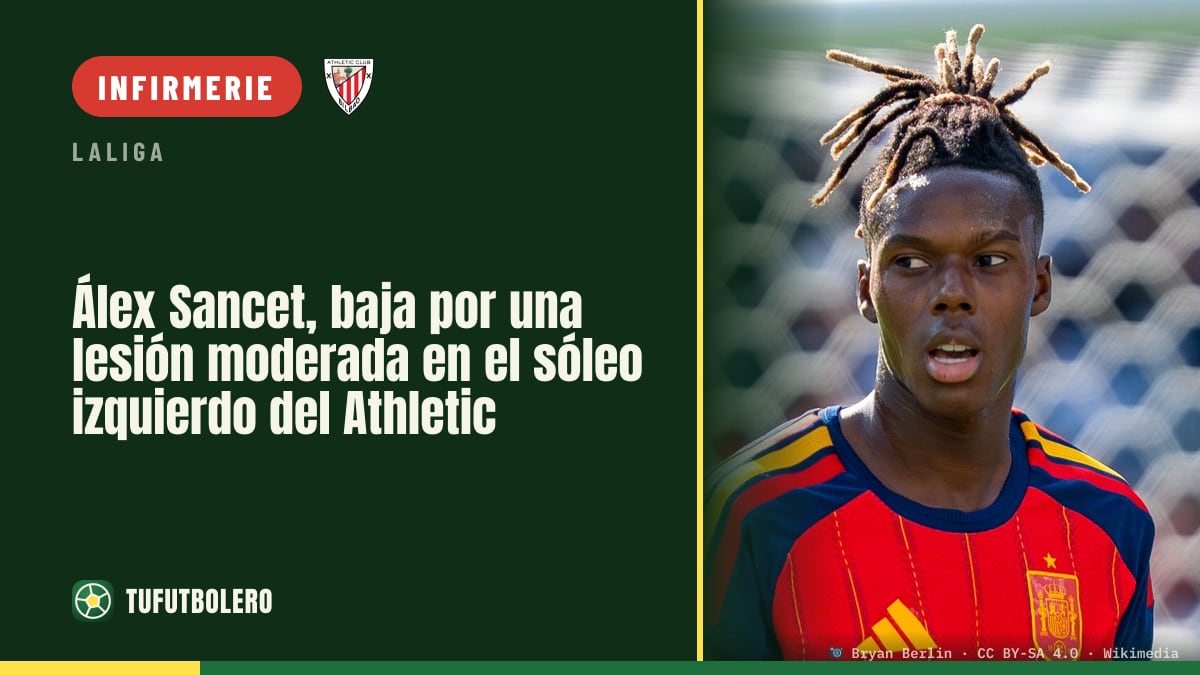 Álex Sancet forfait : blessure modérée au soléaire gauche à l’Athletic