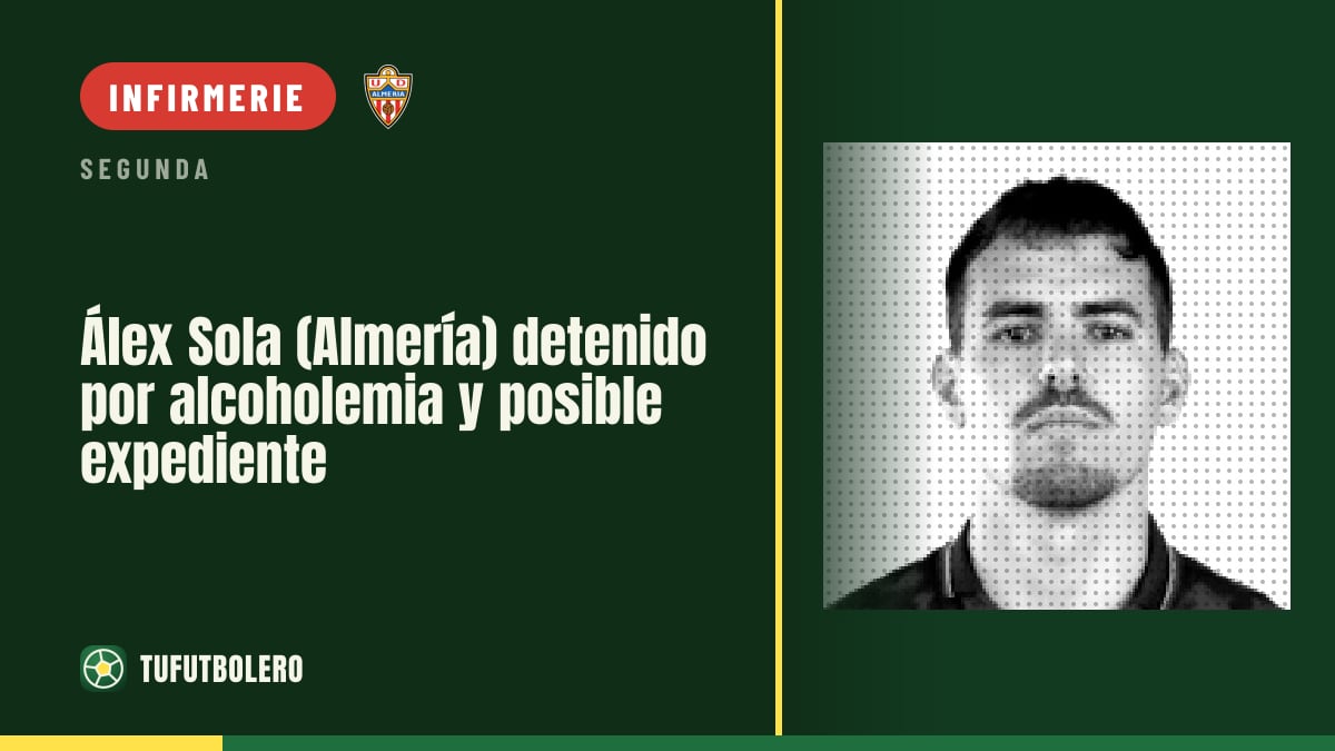 Álex Sola (Almería) arrêté pour alcoolémie : risque de sanction interne
