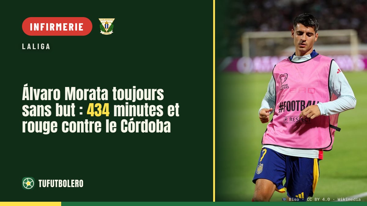 Álvaro Morata toujours sans but : 434 minutes et rouge contre le Córdoba