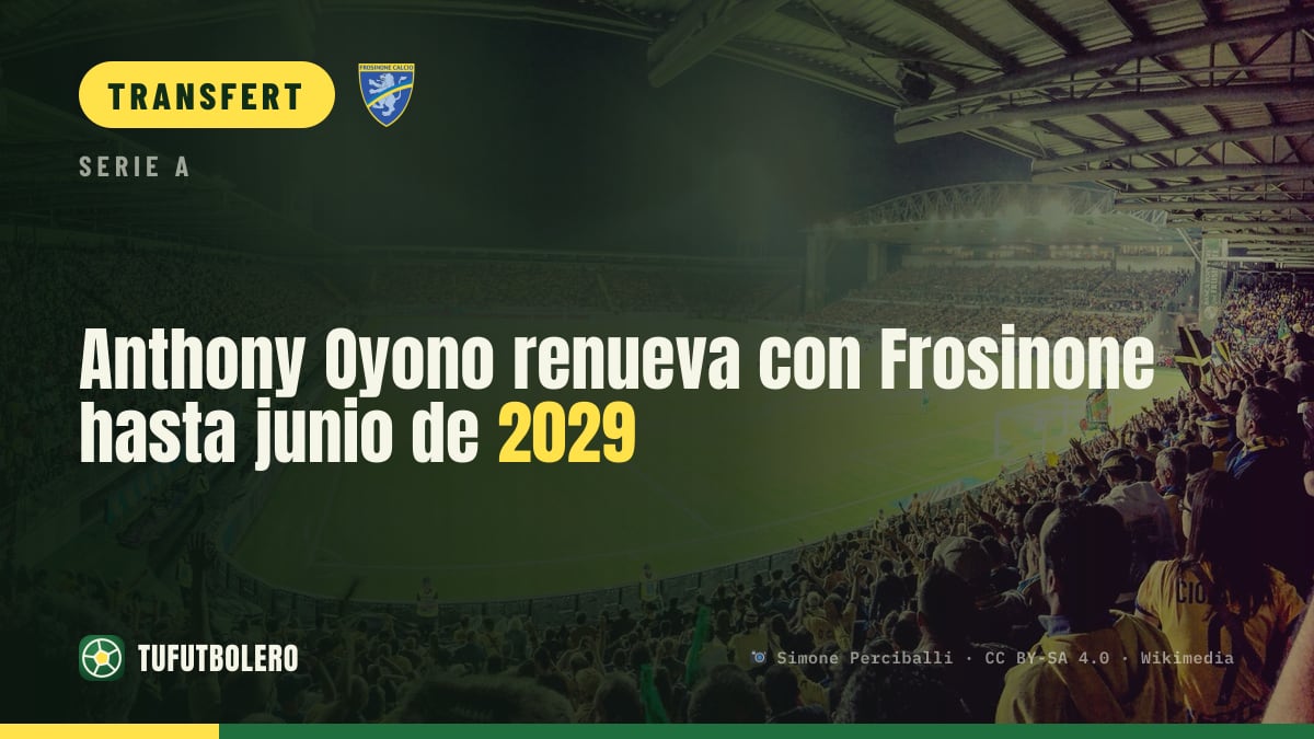 Anthony Oyono prolonge avec le Frosinone jusqu’en juin 2029