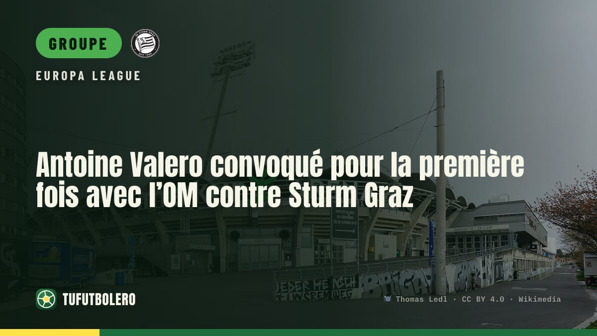 Antoine Valero convoqué pour la première fois avec l’OM contre Sturm Graz