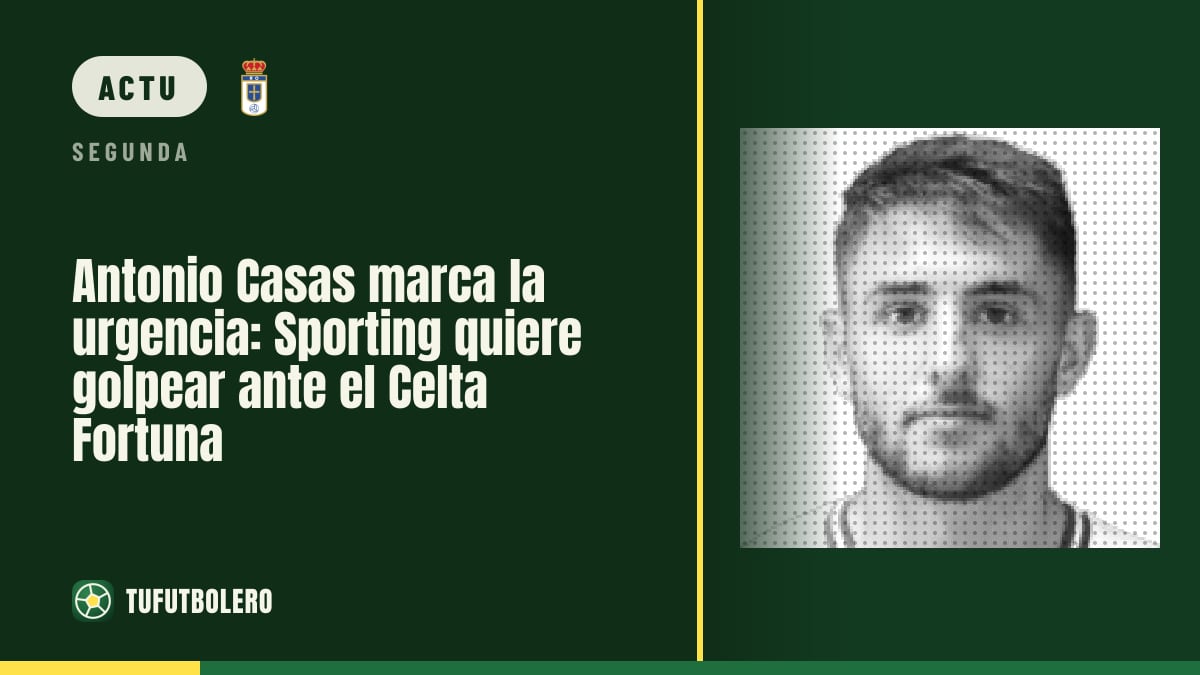 Antonio Casas met la pression: le Sporting veut frapper fort contre Celta Fortuna