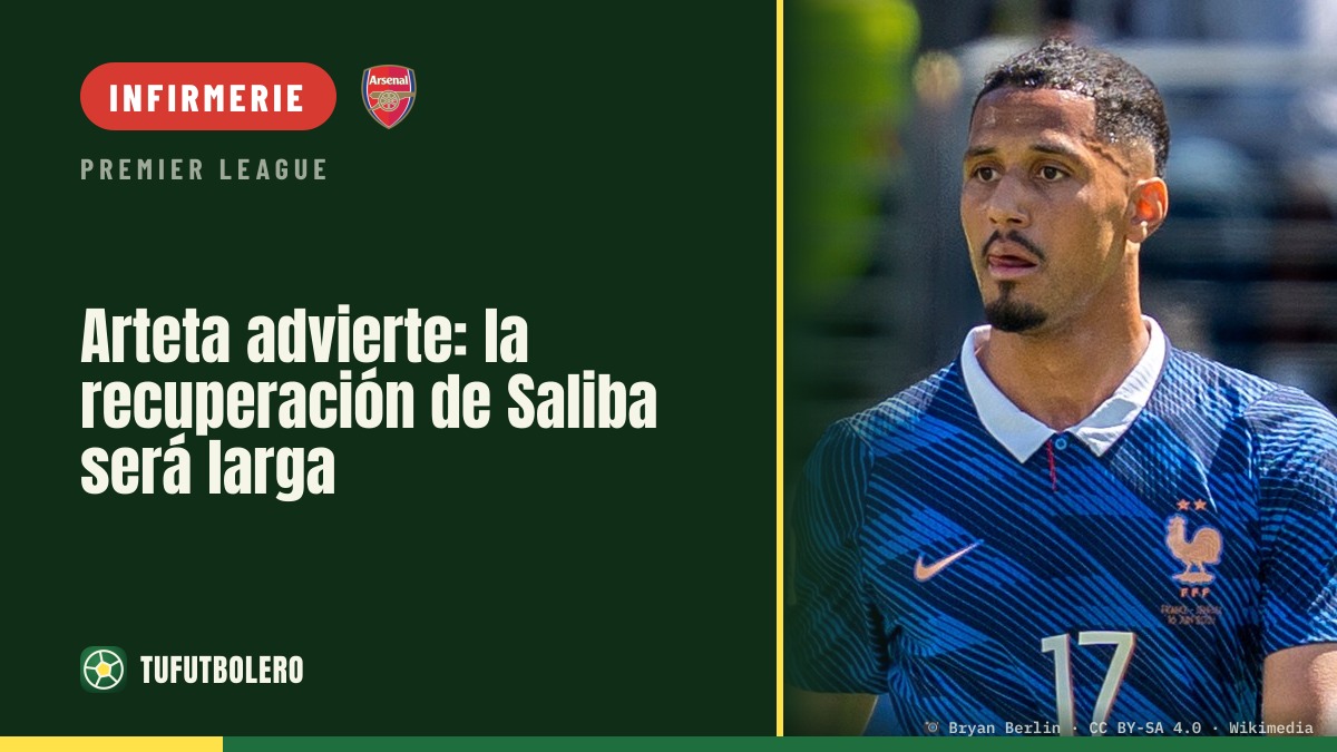 Arteta: le retour de Saliba prendra du temps