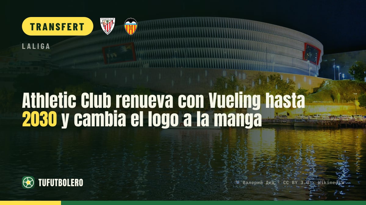 Athletic Club prolonge Vueling jusqu’en 2030 et déplace le logo sur la manche