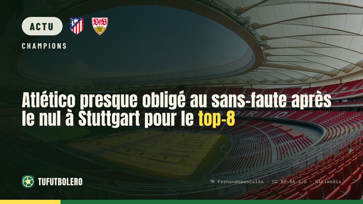 Atlético presque obligé au sans-faute après le nul à Stuttgart pour le top-8
