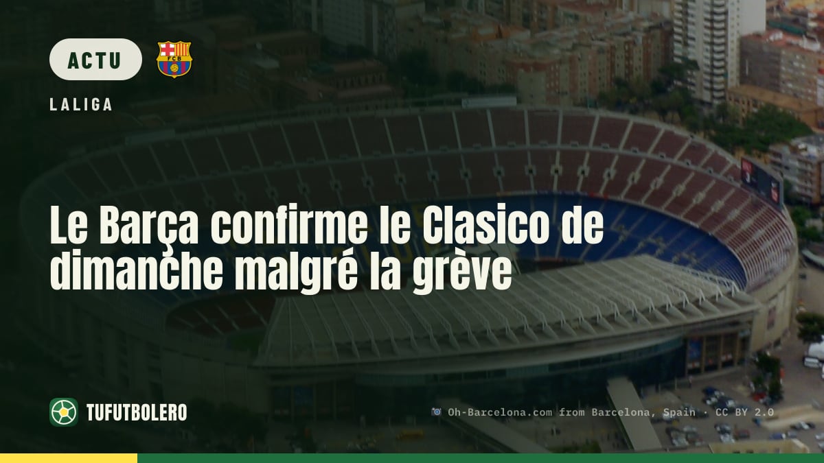 Le Barça confirme le Clasico de dimanche malgré la grève