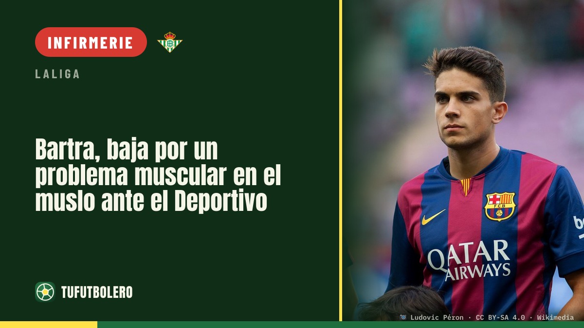 Bartra forfait après un problème au muscle contre le Deportivo