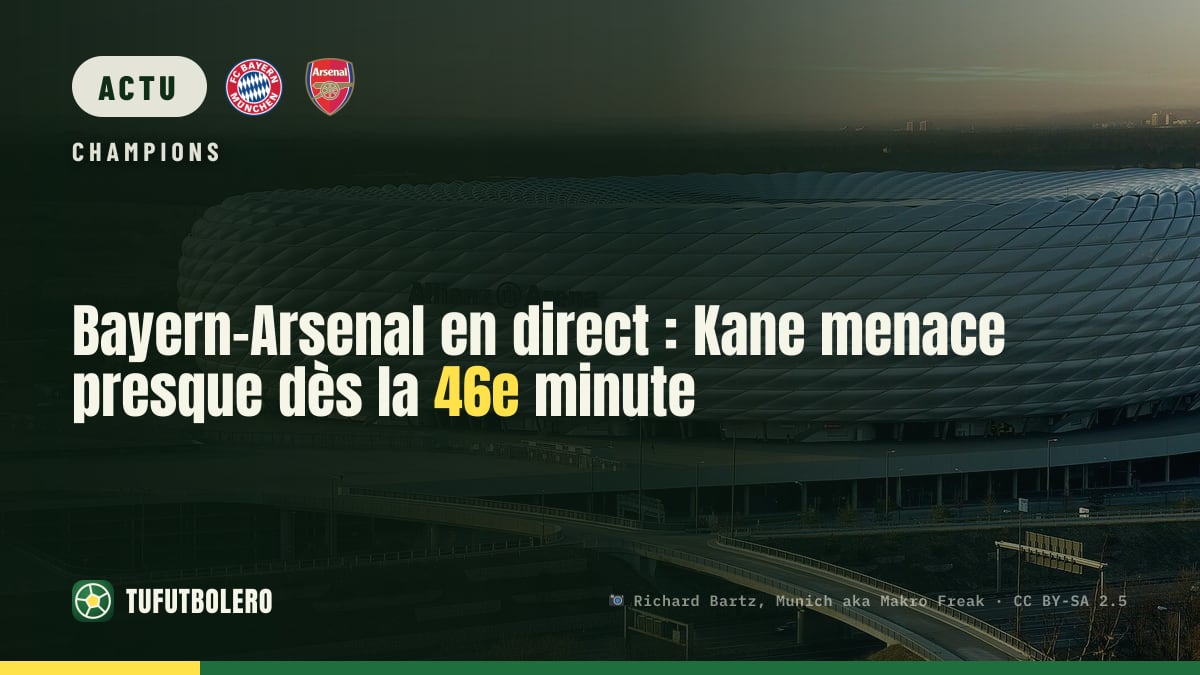 Bayern-Arsenal en direct : Kane menace presque dès la 46e minute