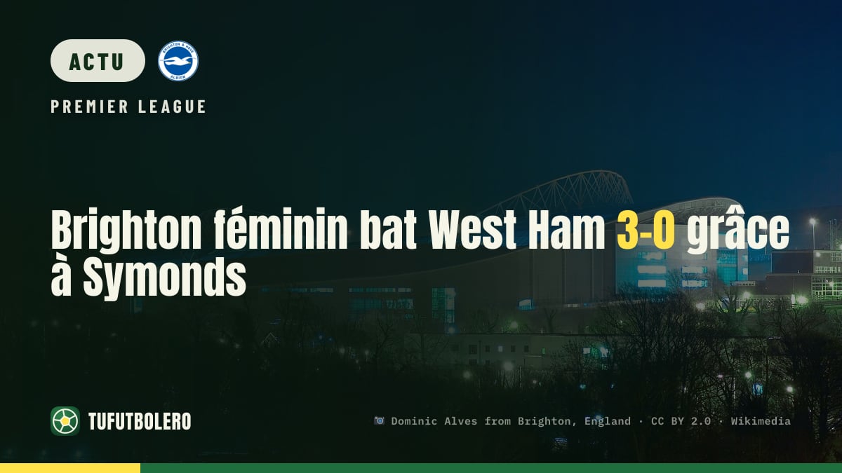 Brighton féminin bat West Ham 3-0 grâce à Symonds