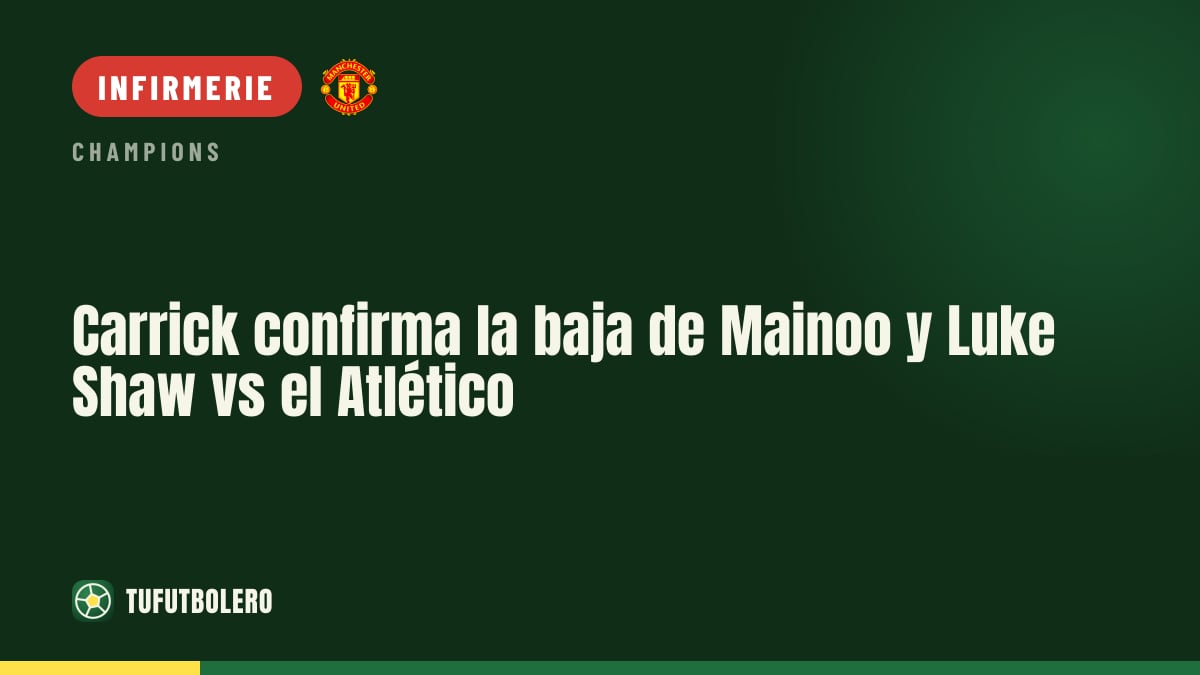 Carrick confirme les absences de Mainoo et Luke Shaw contre l’Atlético