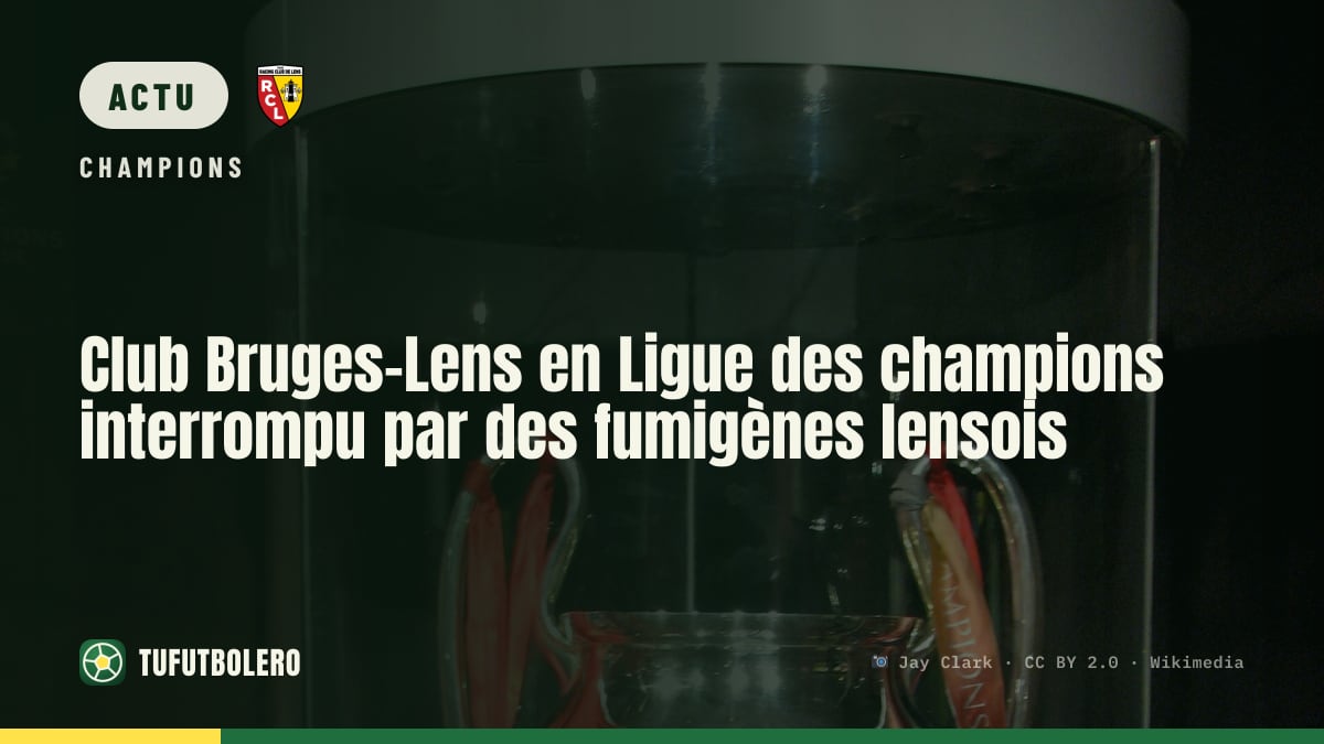Club Bruges-Lens en Ligue des champions interrompu par des fumigènes lensois