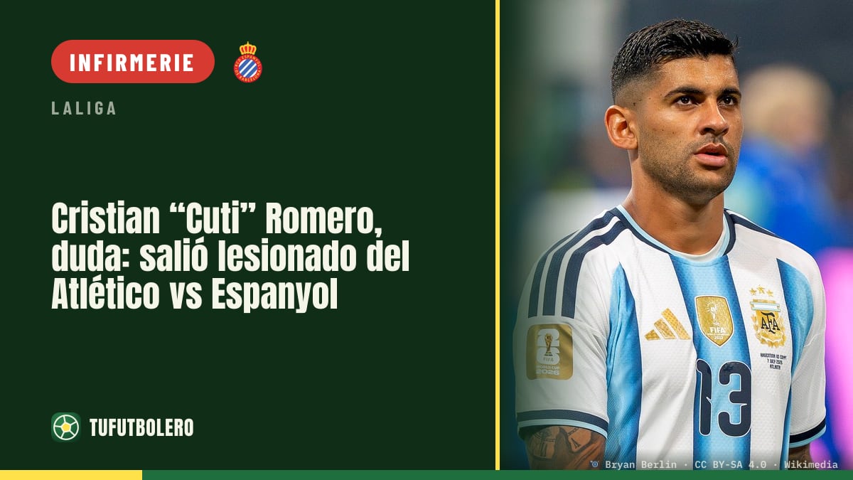Cristian « Cuti » Romero incertain : remplacé blessé lors d’Atlético-Espanyol