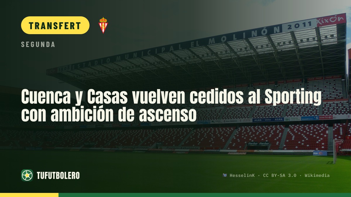 Cuenca et Casas reviennent au Sporting en prêt pour viser la montée