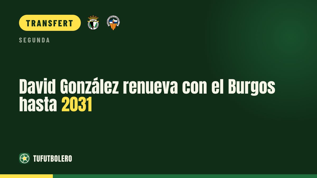 David González prolonge avec le Burgos jusqu’en 2031