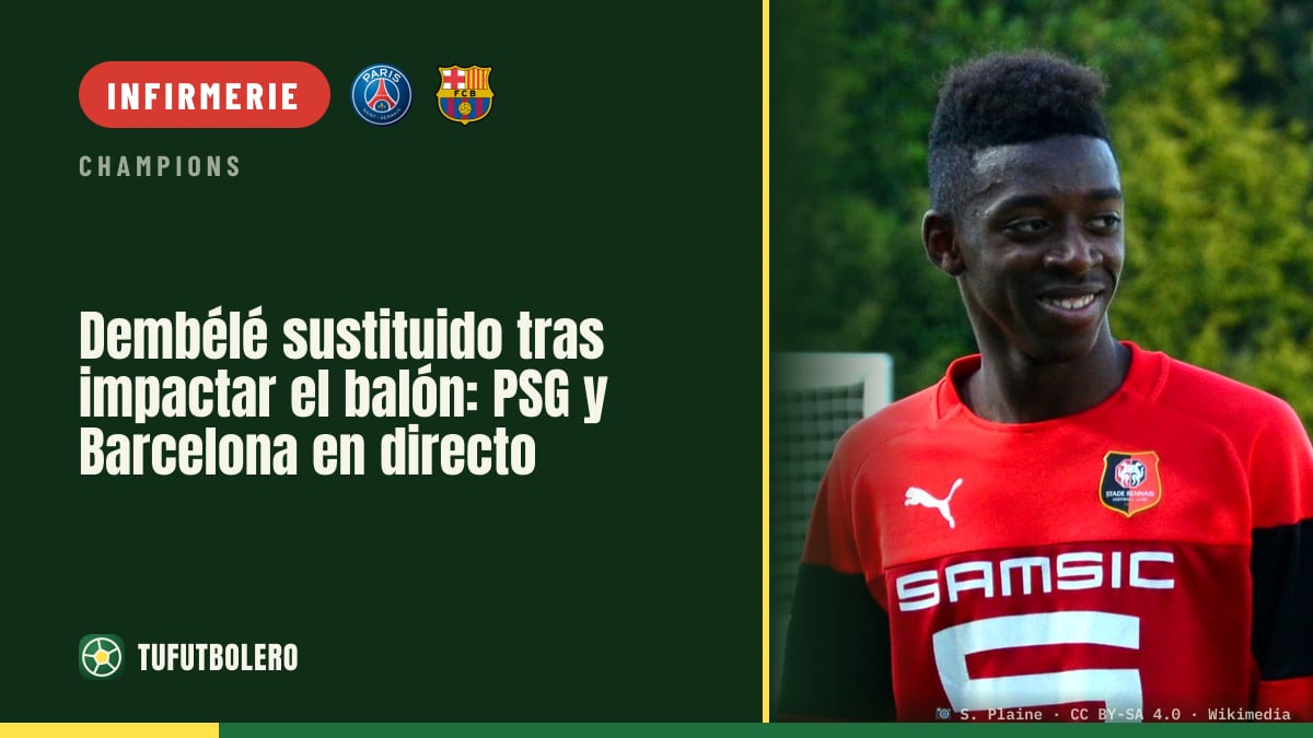 Dembélé remplacé après un choc contre le poteau : PSG-Barça en direct