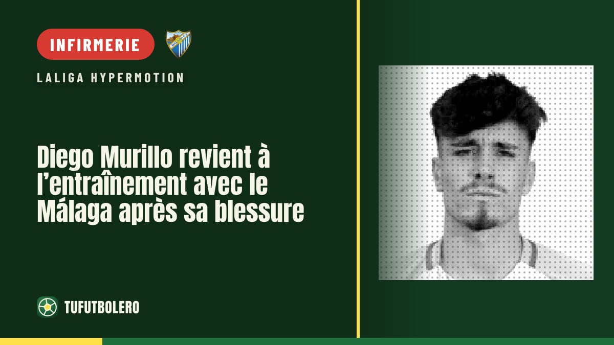 Diego Murillo revient à l’entraînement avec le Málaga après sa blessure