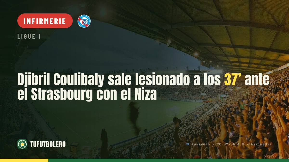 Djibril Coulibaly sort à la 37e minute contre Strasbourg avec le Nice
