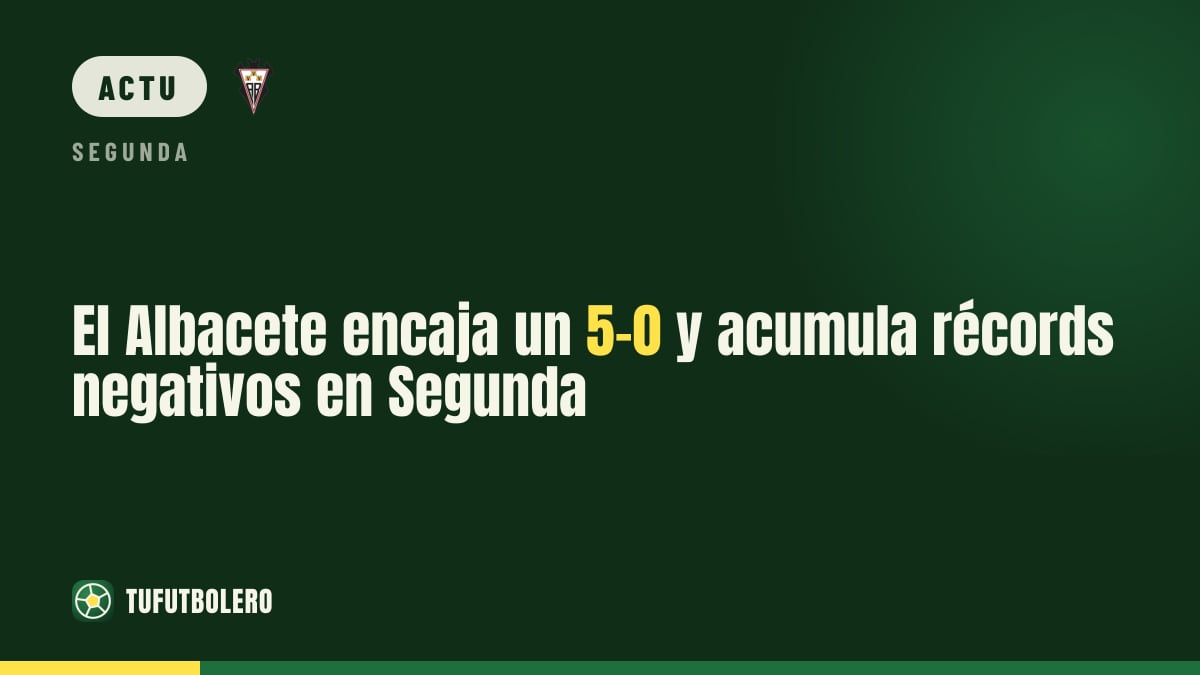 L’Albacete prend un 5-0 et enchaîne les records négatifs en Segunda