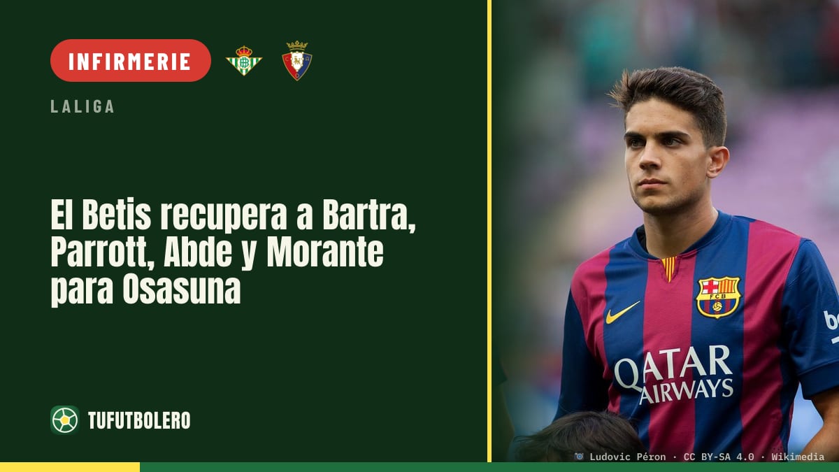 Le Betis récupère Bartra, Parrott, Abde et Morante pour Osasuna